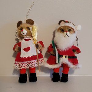 🍂 Vintage Christmas Mice Ornaments